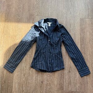 Navy Striped Women's top